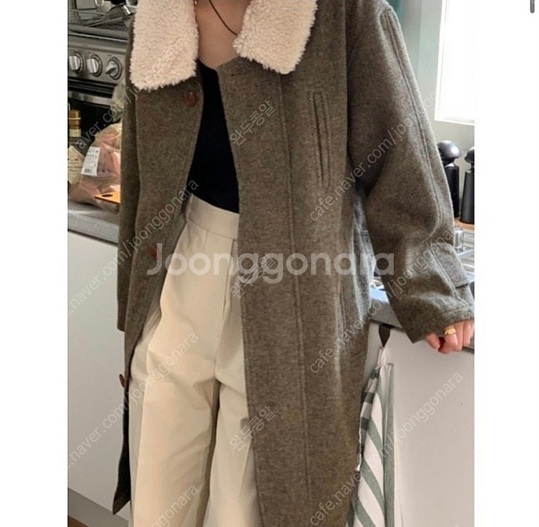 Mone 모네마켓 모스그린스코틀랜드 울코트--5