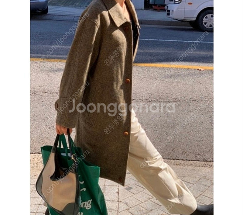 Mone 모네마켓 모스그린스코틀랜드 울코트--6