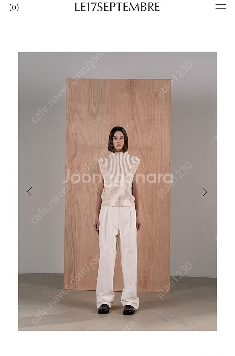 LE17SEPTEMBRE TUCK WIDE DENIM--0