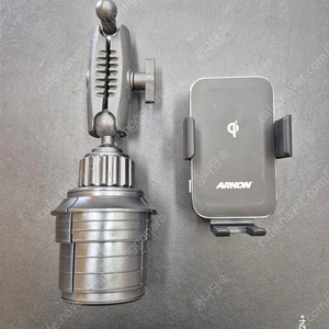 ARKON 무선N오토 더블로버스트 차량용 컵홀더 무선충전 팝니다.