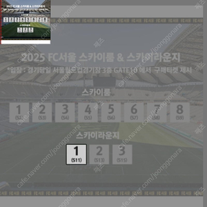 3월 3일 14시 K리그1 2025 FC서울 vs 김천상무 스카이라운지 3매 양도합니다.