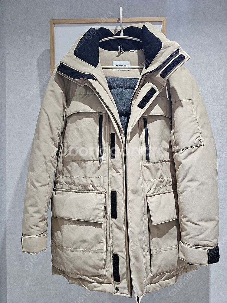 라코스테 남성 롱 캐쥬얼 다운 패딩--1