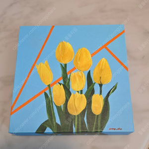 노란 튤립 유화 그림 인테리어액자