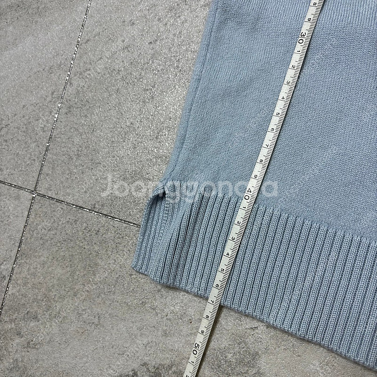 메종키츠네 가디건 니트 하늘--3