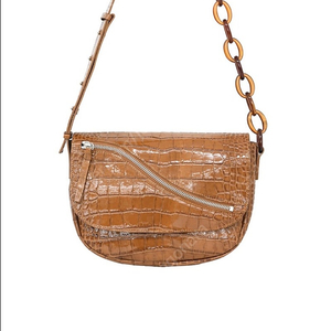 마뗑킴 숄더백. 할리우드백. 브라운. HOLLYWOOD BAG IN CRACKING BROWN