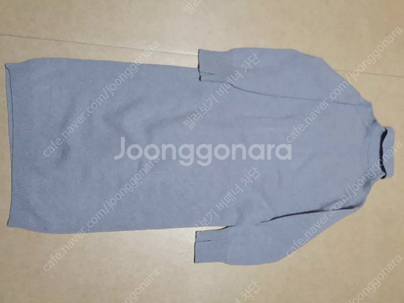 더캐시미어 캐시미어100 터틀넥 니트 원피스S--9