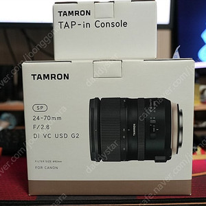 신탐륵 탐론24-70mm g2 캐논마운트 탭인콘솔 팝니다.