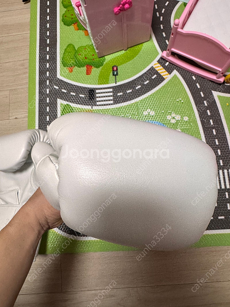플라이 x라인 16온스 화이트 벨크로 스파링글러브 싸게...--3