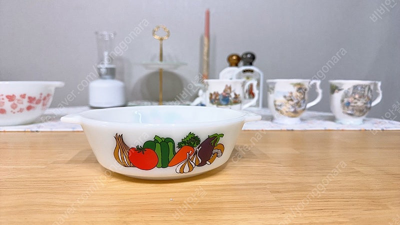 빈티지 파이렉스 밀크글라스 이미지