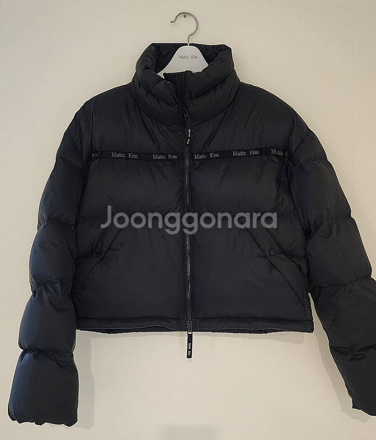 마뗑킴 로고 테이핑 푸퍼다운 패딩 s--0