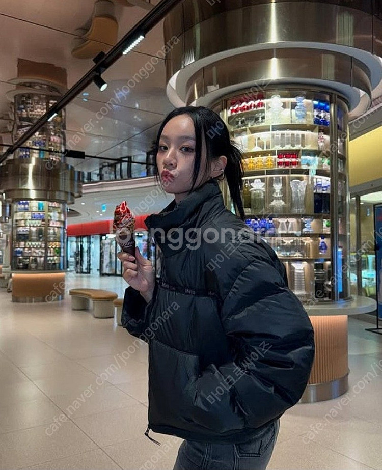 마뗑킴 로고 테이핑 푸퍼다운 패딩 s--2