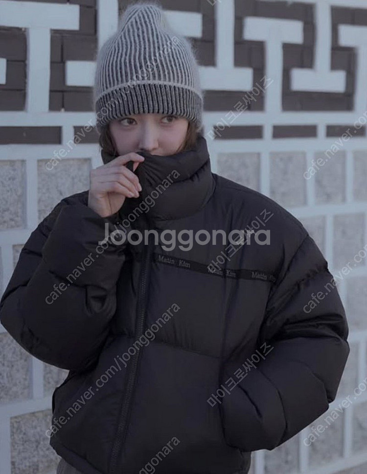 마뗑킴 로고 테이핑 푸퍼다운 패딩 s--3