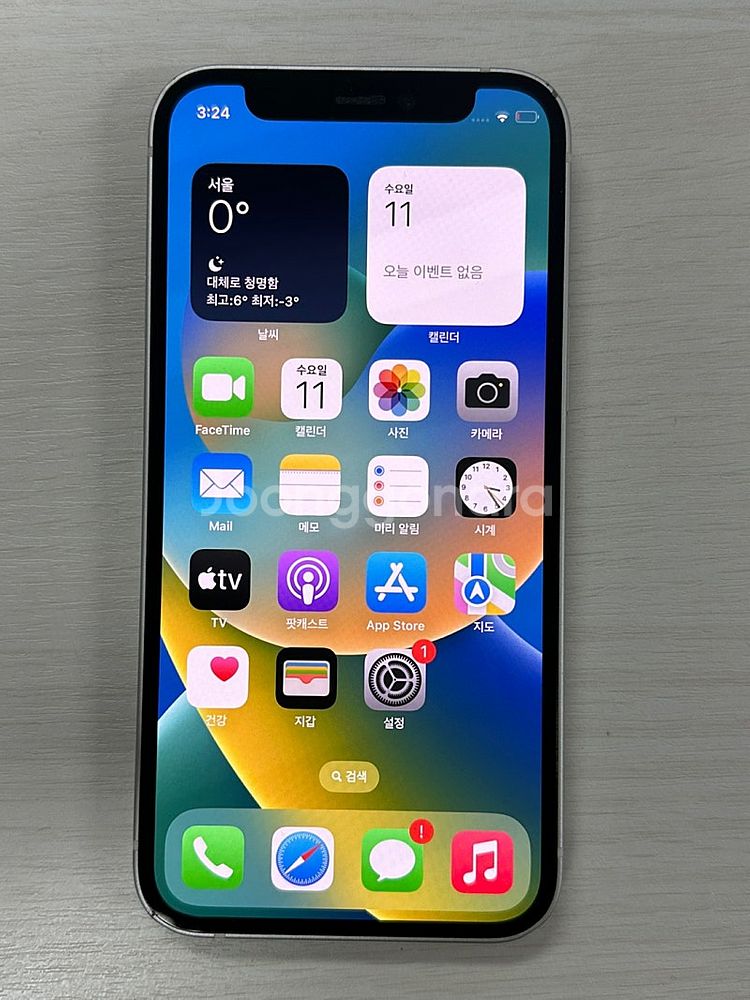 아이폰12미니 화이트색상 64용량 상태좋은 무잔상 단말...--1