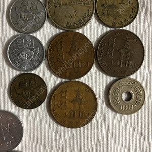 희귀동전 1959년 오십환,1970년 5원,1968년 10원,1970년 10원 적동,1967년1원,1969년 1원,1982년10원 