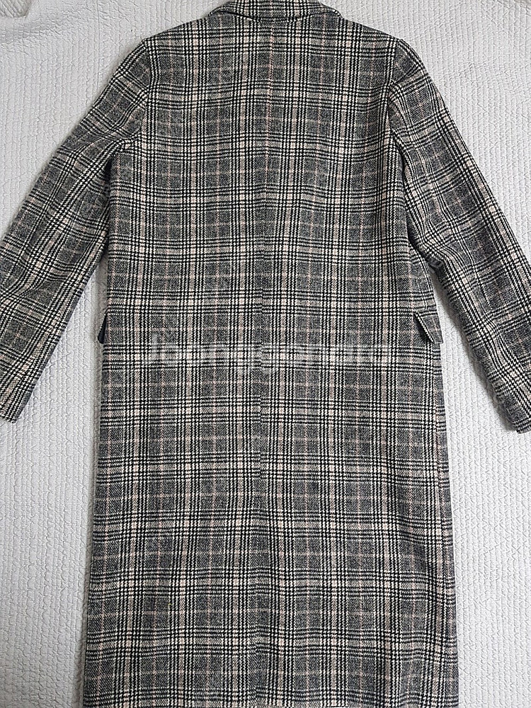 여성코트SOUP 모직혼방 체크코트 55 모직롱자켓--3