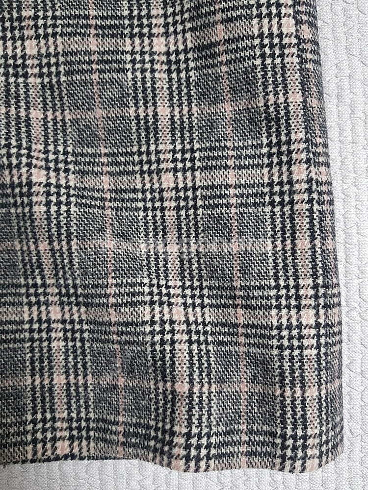 여성코트SOUP 모직혼방 체크코트 55 모직롱자켓--4