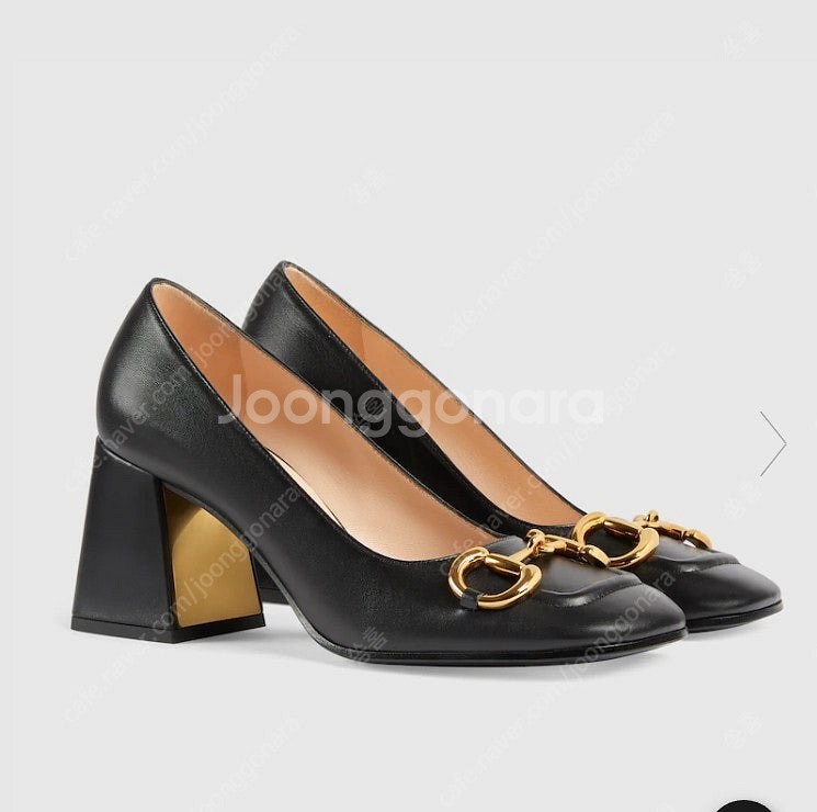 구찌 홀스빗 미드힐 펌프스 신민아 구찌슈즈--3