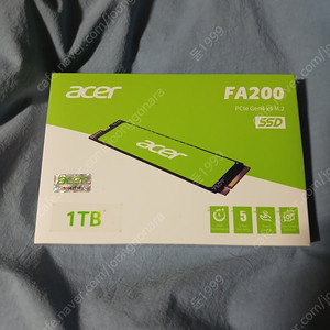 (최종할인) Acer M.2 SSD 1TB FA200 NVMe2.0 2280 PCIe Gen4 새제품