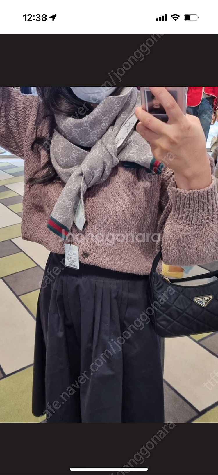 [여주 아울렛 구매 / 상태 A급] 구찌 울 머플러 팔아요!--8