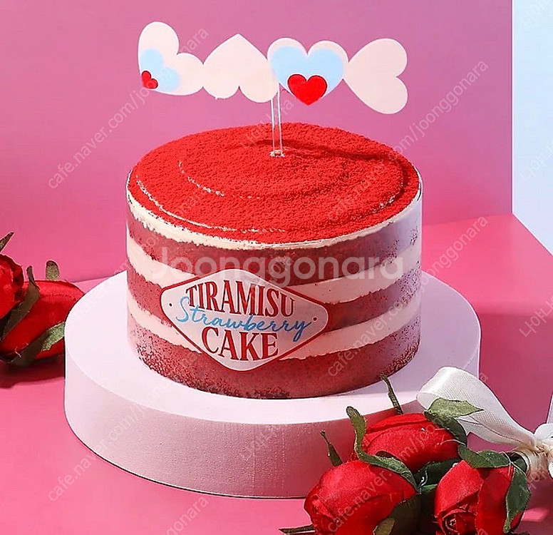 파리바게트 LOVE 딸기 티라미수 케이크(데코픽 포함)--0