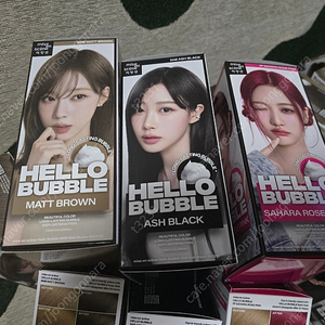 미쟝센 헬로버블 염색약 사하라 로즈핑크 매트 브라운 애쉬 블랙