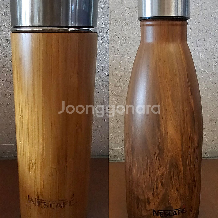 미사용)네스카페 락앤락BPA프리 스탠플라스틱대나무텀블러--2