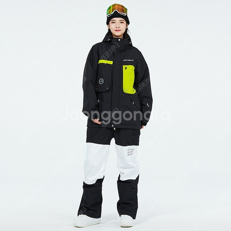 블랙 스키복 상하의 세트 XL 사이즈 새제품(남녀공용)--0