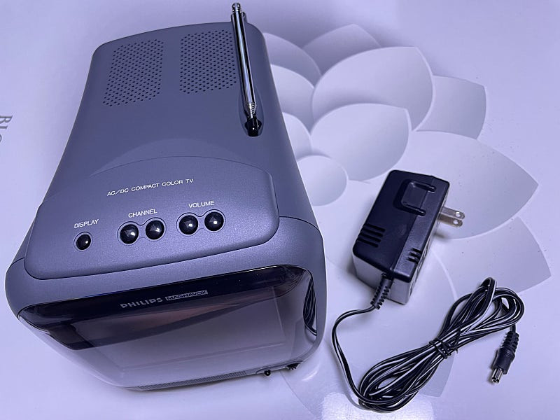 새상품///필립스(PHILIPS)사의 5인치 브라운관티비.빈티지 레트로칼라tv~--6