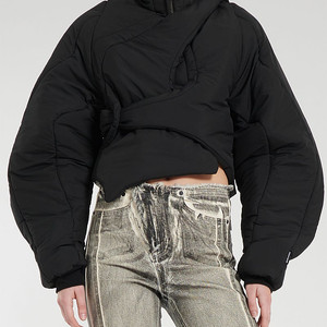 오토링거 ASYMMETRICAL PADDED JACKET BLACK xs