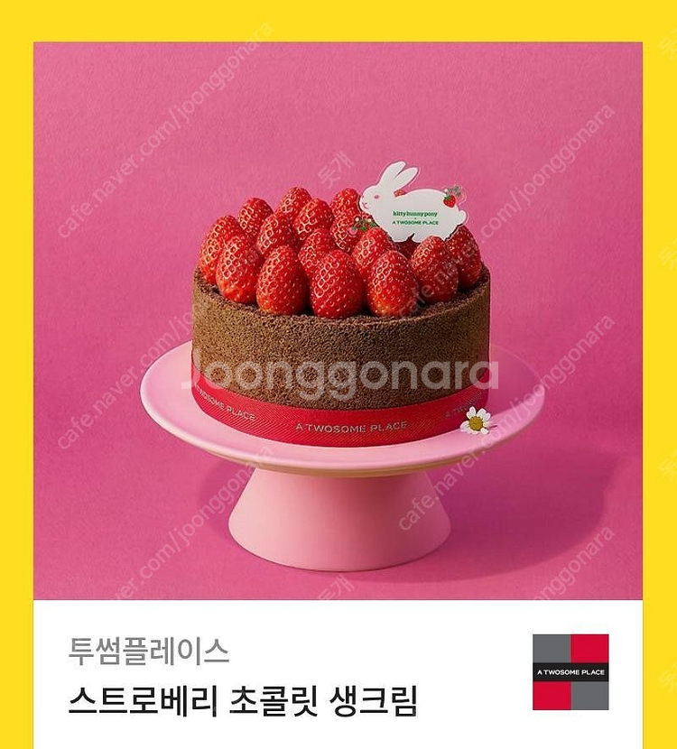 투썸 스트로베리 초코 케이크--0
