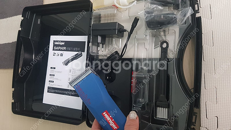 미사용)하인이거 전문가용 클리퍼 무광블루/ 보라색 신품--3