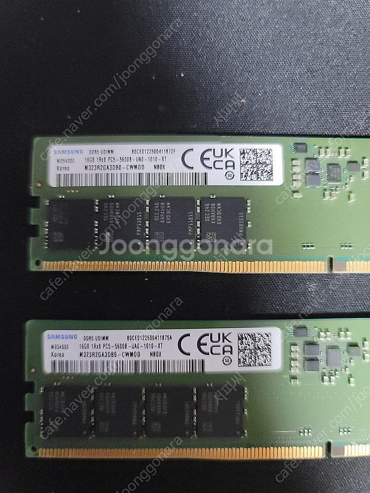 삼성 DDR5-5600(PC5-44800) 16GB × 2장 팝니다.--1