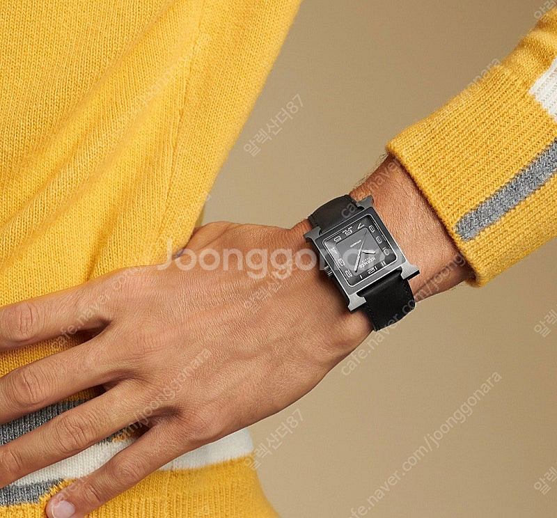 에르메스 Heure H 워치, 34mm 라지, 남성라인...--4