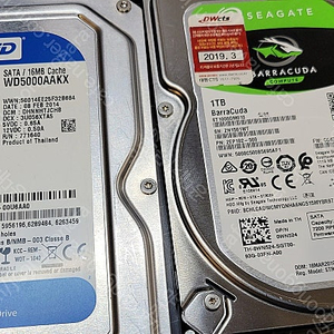 3.5인치 중고 시게이트 WD 도시바 하드디스크 500GB 1TB 판매