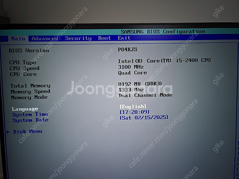 i5 2400+시피유 쿨러+h61보드+삼성ddr3 8g...--4