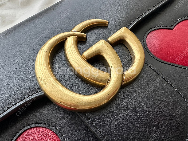 구찌 하트백 GG 마몬트 체인 숄더백--5