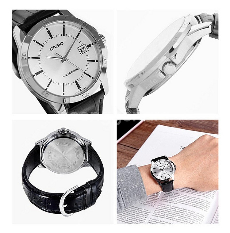 카시오 CASIO 클래식 검정 스트랩 시계 새제품--1
