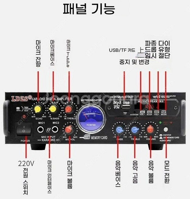 (2만원) 다용도 블루투스 앰프 AV-339BT - 고...--4