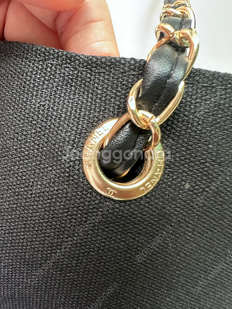 [판매 새상품]샤넬 chanel 캔버스 체인백 숄더백 블랙 & 아이보리--2