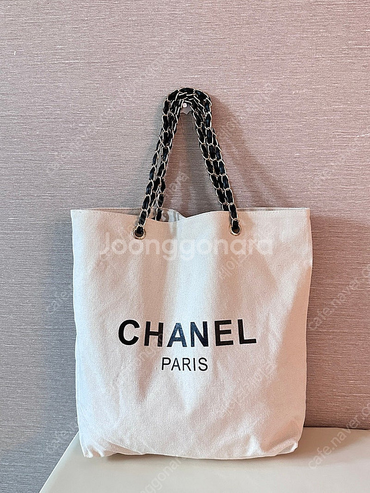 [판매 새상품]샤넬 chanel 캔버스 체인백 숄더백 블랙 & 아이보리--6