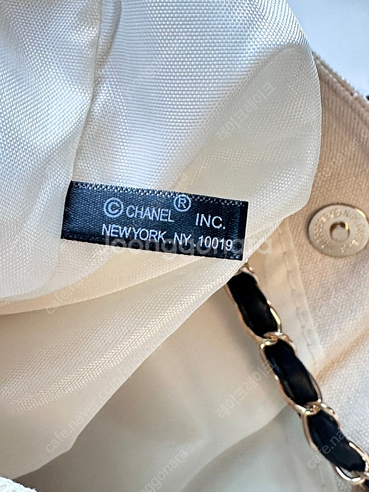 [판매 새상품]샤넬 chanel 캔버스 체인백 숄더백 블랙 & 아이보리--7