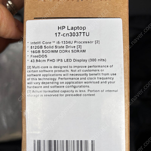 Hp 17-3037tu 신품 미개봉 박스노오픈 (대전)