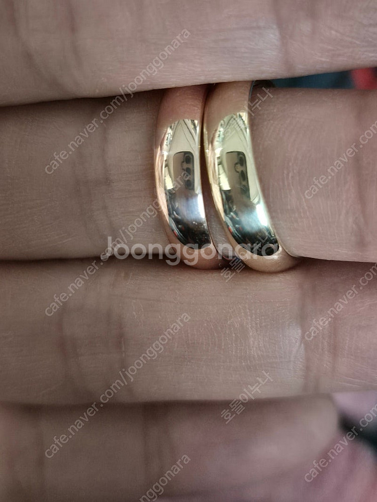 14k 반엥게이지 쌍가락지 새제품..--1