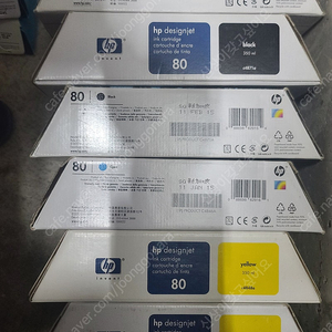 HP 80번 플로터잉크 (칼라) 팝니다.
