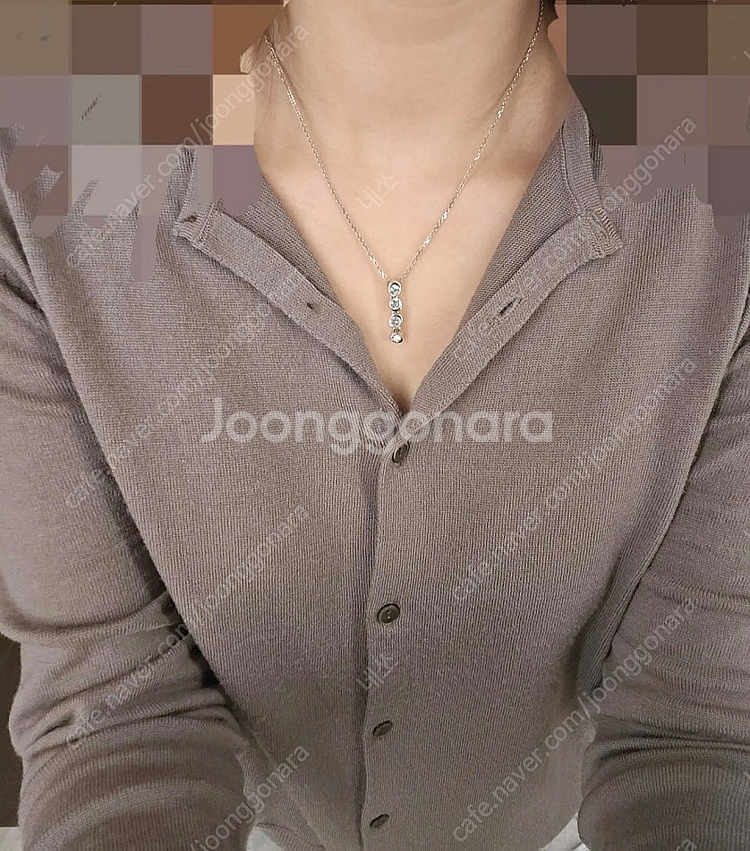 스와로브스키 목걸이 (박스×, 10회미만착용)--0