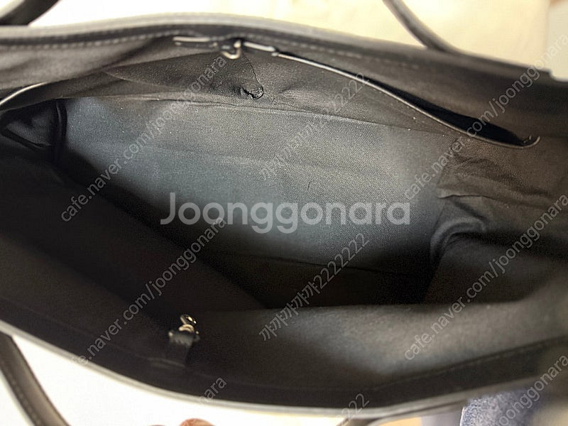 1회착용)킨더살몬 포셀 나일론 토트백 블랙 Posell Nylon Tote Bag Black--8