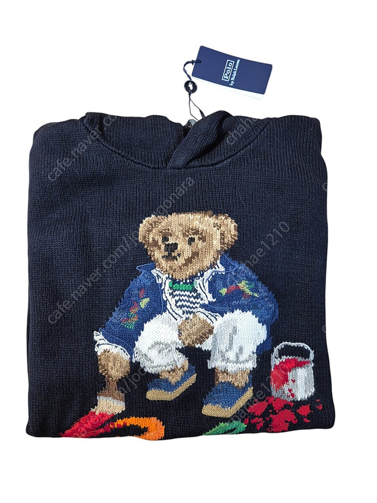[새상품] 24SS 폴로 랄프로렌 테디베어 곰돌이 자수 맨즈 후드 니트 스웨터 - M, L--5