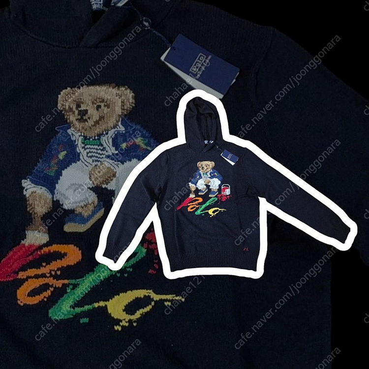 [새상품] 24SS 폴로 랄프로렌 테디베어 곰돌이 자수 맨즈 후드 니트 스웨터 - M, L--7