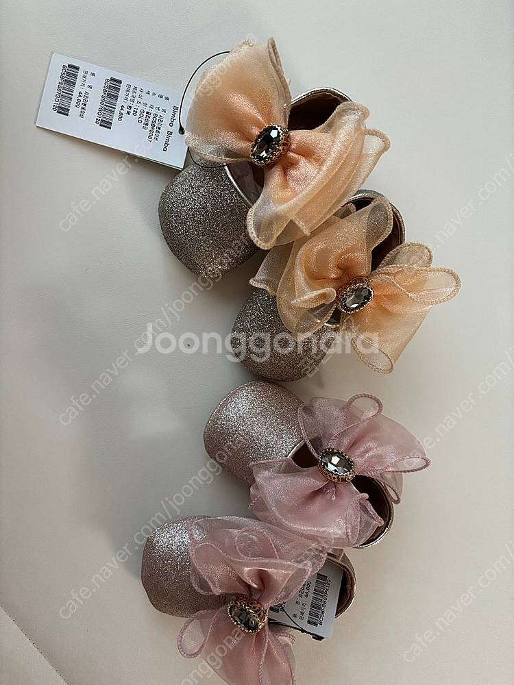 빔보빔바 베이비 메리제인 리본 글리터 구두 플랫 샌들 ...--0