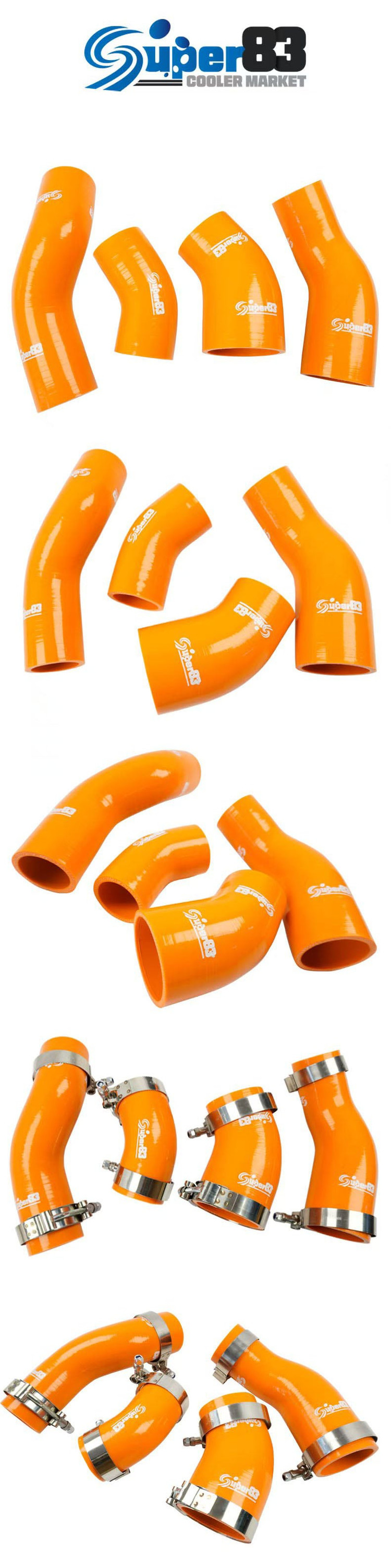 아반떼N 인터쿨러 호스 / 실리콘 강화호스 5layer / (cn7) 20~24년식 [ 인/아웃 터보라인 4pcs ... 이미지